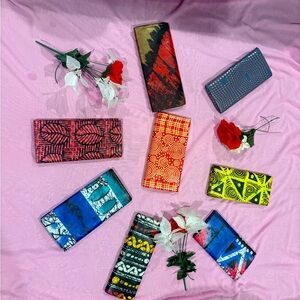 Tie and Dye Kampala African Fabric 100% Cotton 4.5 yards Lot of 8